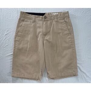 Volcom Flat Front Modern Chino Skate Shorts. Beige, Men's Size 31. EUC!!